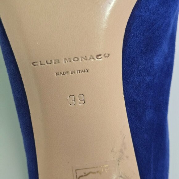 Club Monaco Roquetta Pump Mule Royal Blue Suede Size 39/8.5 - Picture 8 of 8
